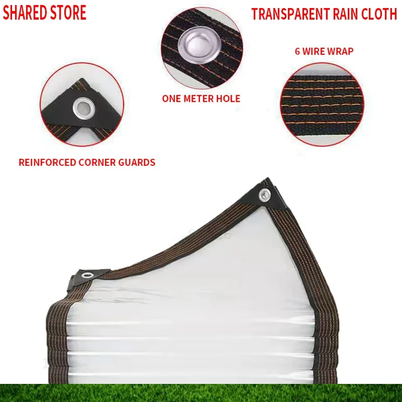 Transparent rainproof shading cloth tarpaulin Lightweight Waterproof Cover Tarpaulin Transparent Rainproof Cloth