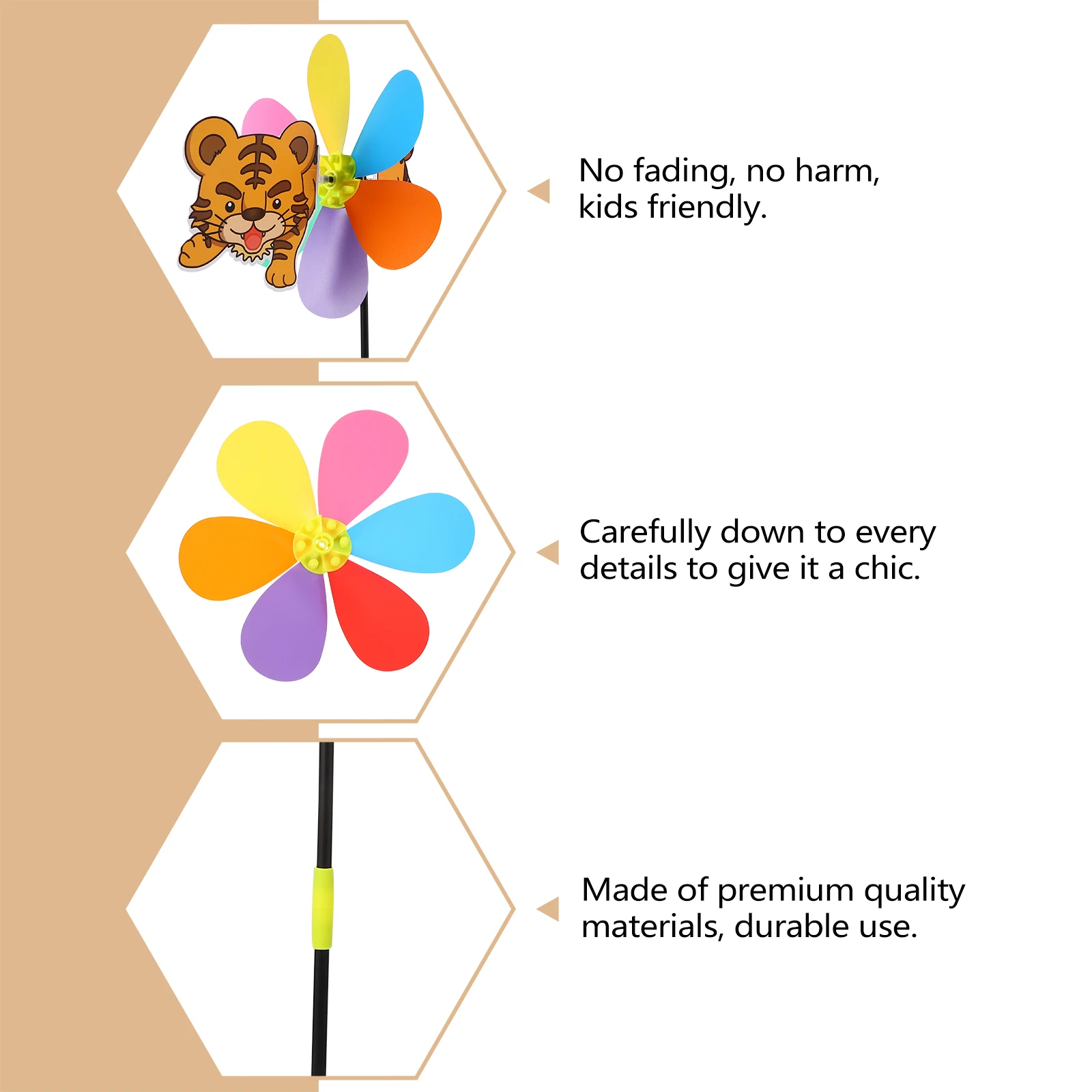 

8 Pcs Three-Dimensional Windmill Outdoor Toys Kids Pinwheels Lawn Decorate for Plastic Child Small Colorful Spinning