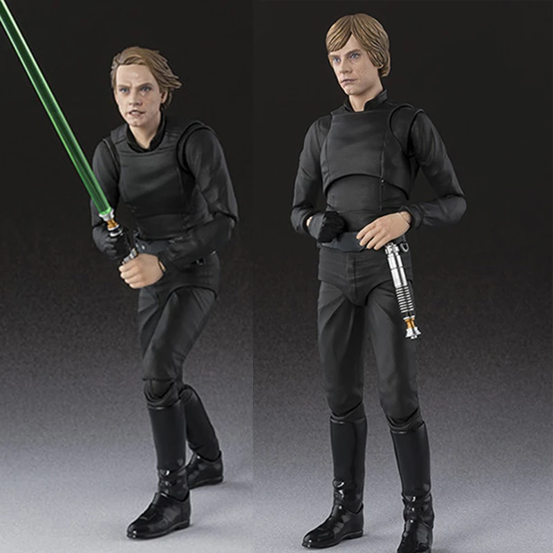 15cm Shf Star Wars Series Figma Luke Skywalker Action Figure Anakin Jedi Knight Black Movable Model Doll Toys Youth