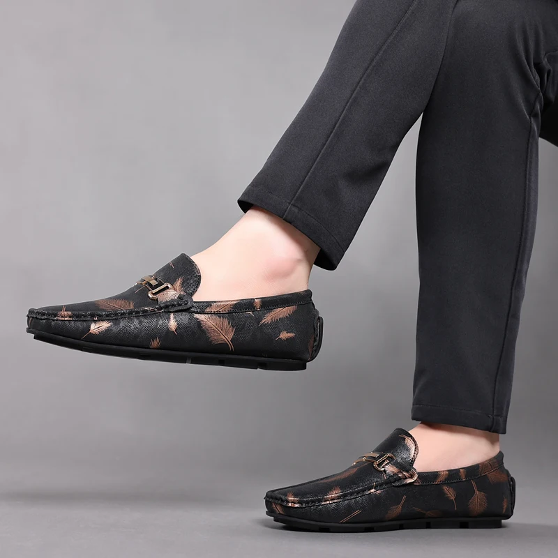 

Mens Shoes Men Driving Shoes High Quality Slip on Loafers Classics PU Leather Casual Shoe Comfortable Flats Shoes Men's Loafers