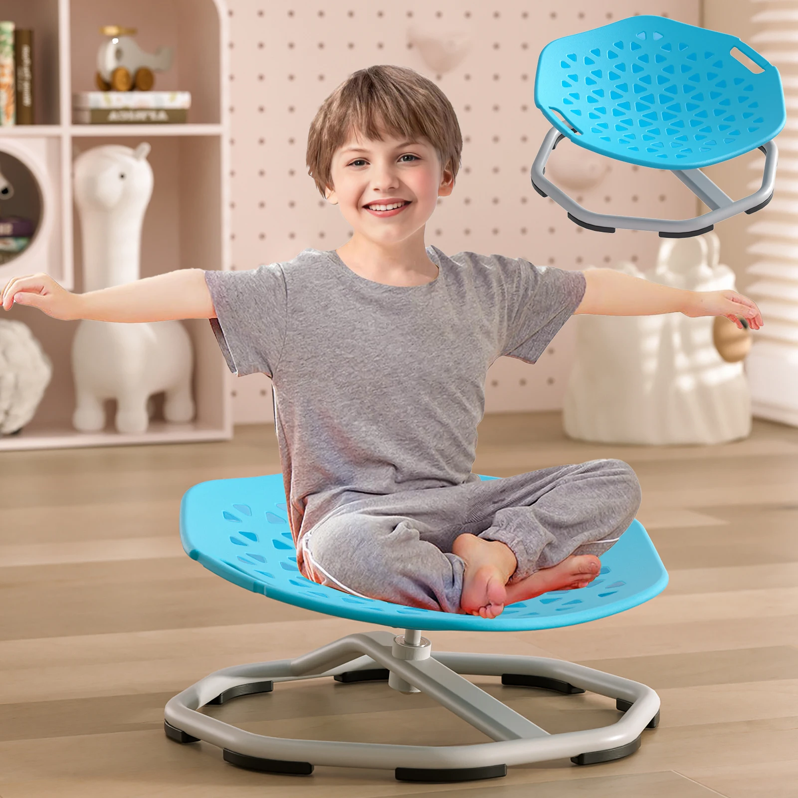 

Autism Kids Swivel Chair,Sensory Spinning Chair for Kids,Toddler Spinner seat Carousel Spin Sensory Chair for Kids,Training Body