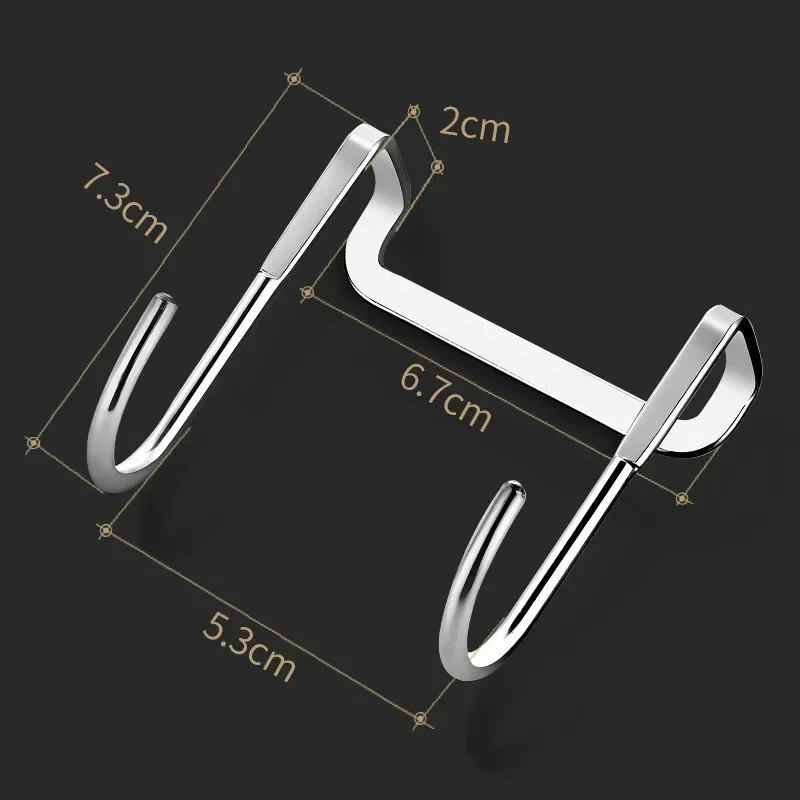 Gancho tipo S acero inoxidable para puerta sin perforaciones
