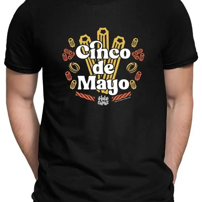 Camiseta para hombre con diseño festivo De celebración De Cinco De Mayo Churros