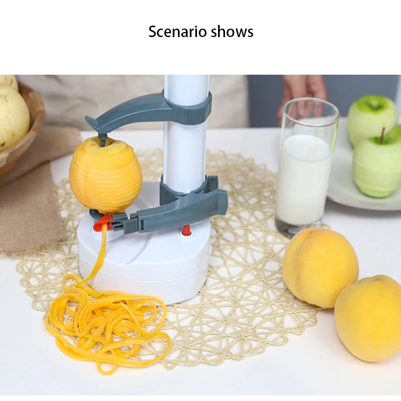مقشرة كهربائية متعددة الوظائف ، تقشير أوتوماتيكي بالكامل ، فاكهة ، خضروات ، تفاح ، بطاطس ، مكشطة منزلية