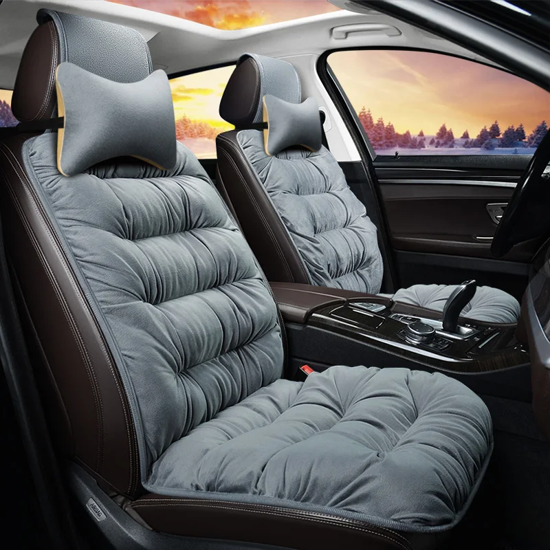 2026 New Car Seat Covers, Warm Seat Cushion Protector, Plush Seat Cover, Universal for Sedan, Hatchback, SUV, Autumn, Winter