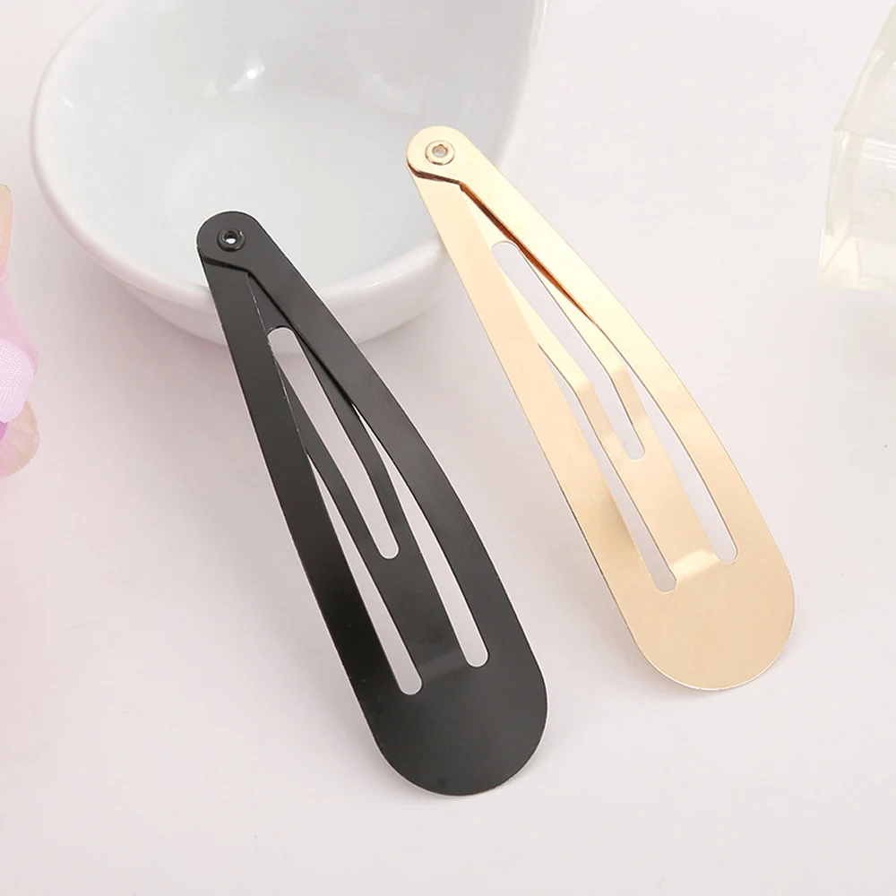 100 Stück 4 cm 5 cm 6 cm 7 cm 8 cm Wassertropfen BB Haarspange Gold Silber Schwarz Snap Haarnadeln Haarspangen für DIY Haarschmuck Kopfbedeckung – Detail 11