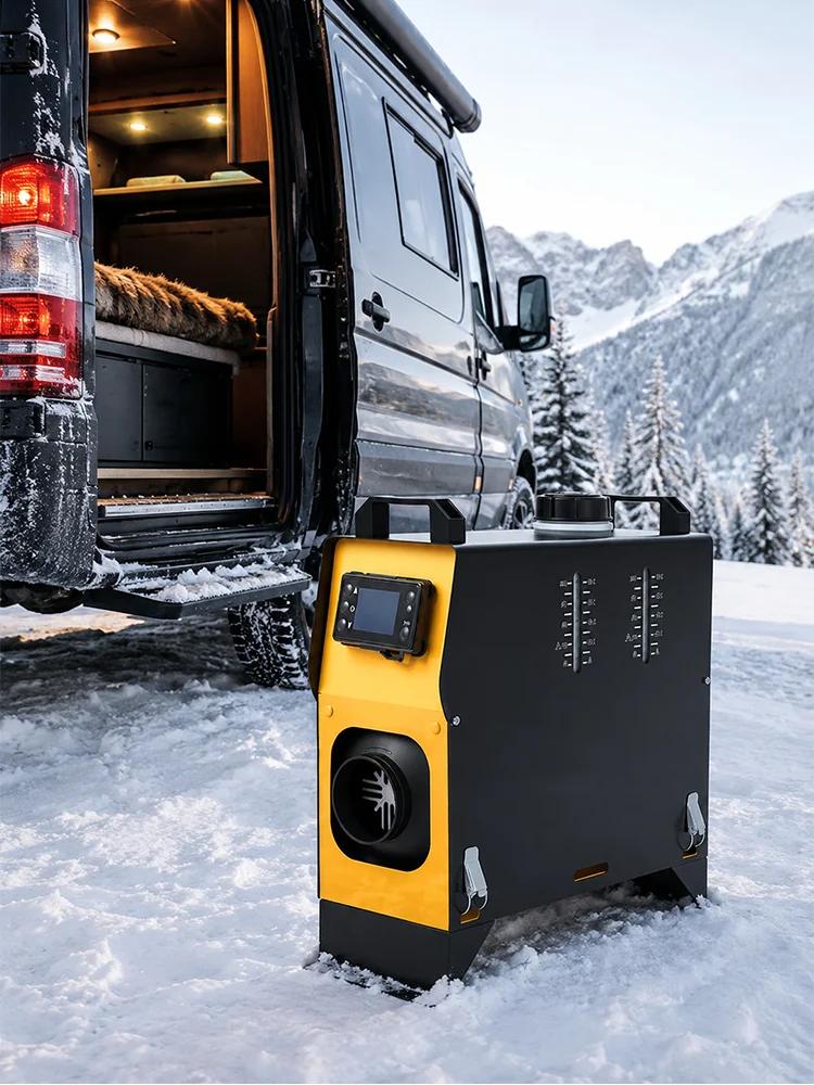 GEARELEC 8KW 12V/24V All-in-One Diesel-Luftheizung mit LCD-Anzeige, Fernbedienung und App-Steuerung, tragbare Diesel-Standheizung für Auto, LKW, Wohnmobil, Wohnwagen, Garage, Winterheizung,