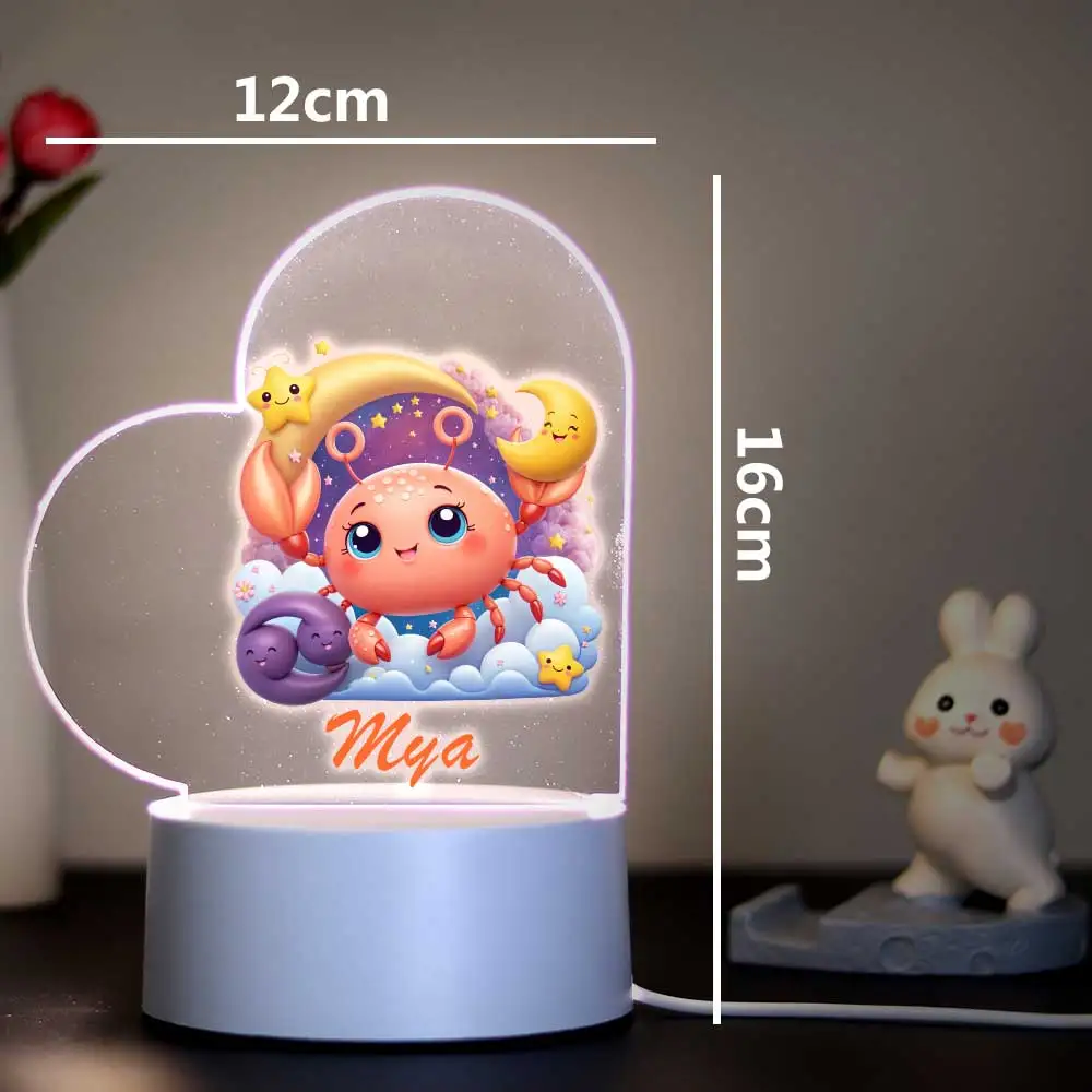 1 pc สวยอะนิเมะตุ๊กตา UV พิมพ์ชื่อ Led Night Light 3d Illusion Night โคมไฟตั้งโต๊ะตกแต่งเด็กของขวัญวันเกิด