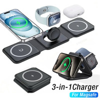 Foldable 3-in-1 Wireless Charger Dock For iPhone 16 15 14 13 12 Pro Max Apple Watch 10/9/8/7/6/5 AirPods Pro Fast Charging Pad