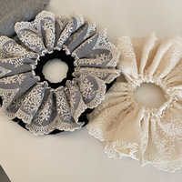20th Century Palace Lace Elastic Hairbands for Women Hair Rings Royal Princess Lace Knitted Style Gentle Hair Ties Headropes