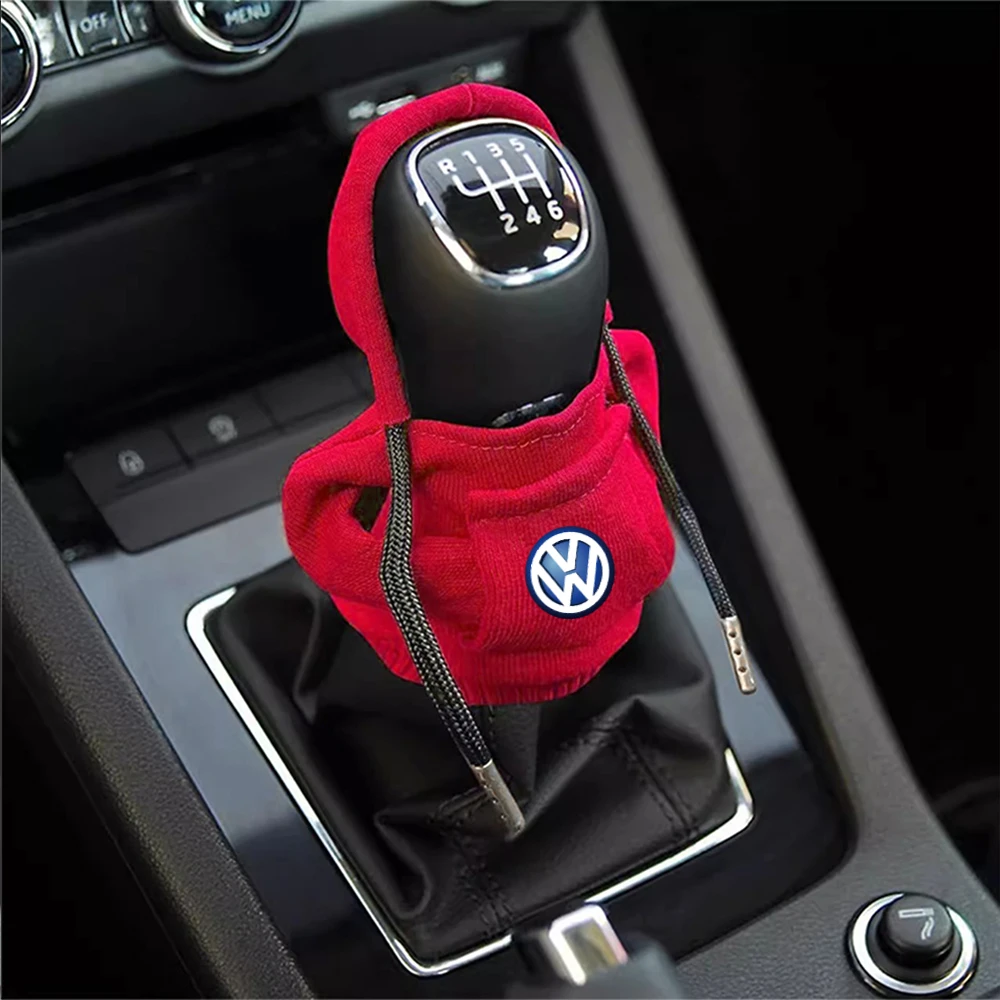 Hoodie Car Gear Shift Knob Cover Handle Gear Lever Cover Sweatshirt for Volkswagen VW Golf 6 7 Jetta Polo GTI MK7 Passat Touran