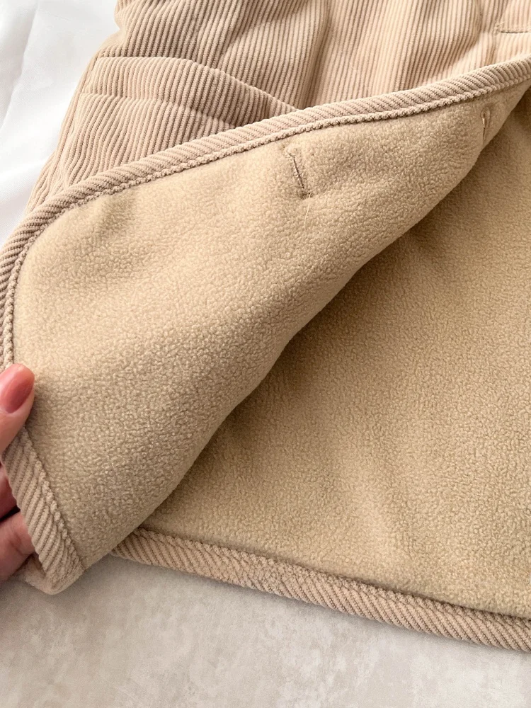 المرأة الرجعية سروال قصير سترة Jaet Thiened العائمة ملابس خارجية الشتاء تخفيف Sle V-Ne زر واحد إغلاق اللون #4