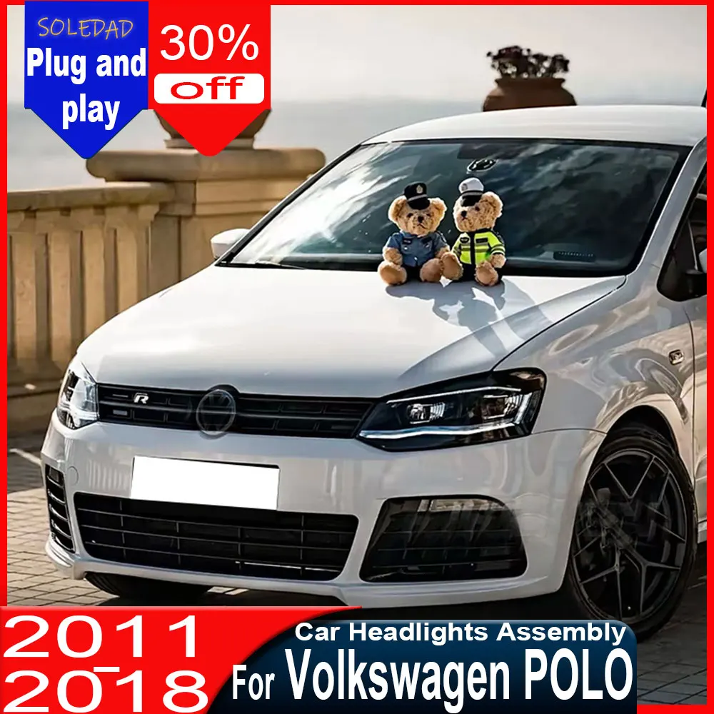 For Volkswagen POLO 2011 2012 2013 2014 2015 2016 2017 2018 Headlight Head Lamp Drl Projector Lens Automotive Accessories