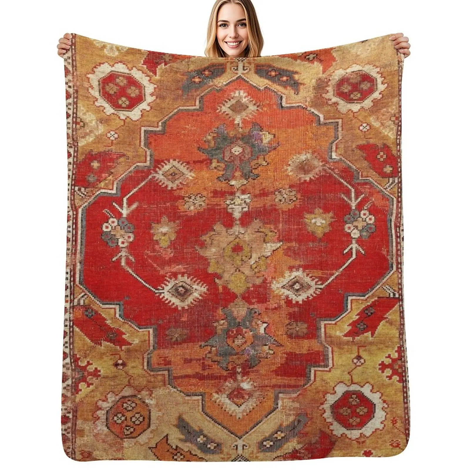 

Трансильванский западный анатолийский ковер с принтом, одеяло для диванов, мягкое клетчатое теплое зимнее одеяло