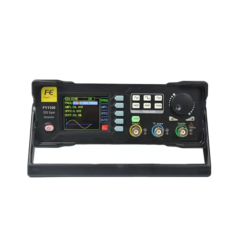 YAO New FY1100 FY1100-5M FY1100-2M 2MHZ 5MHZ Single Channel Signal Generator DDS Signal and TTL Level Output Waveform Pulse Func