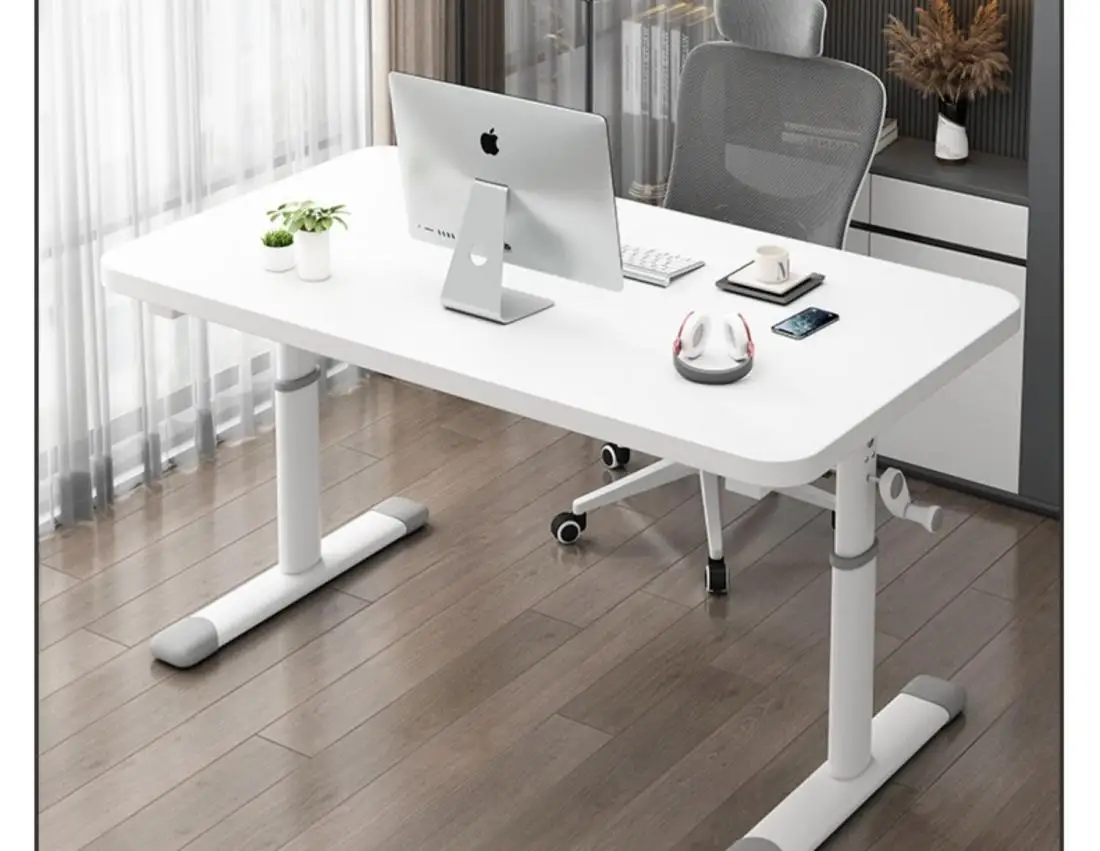 ！@Intelligent Office Furniture Electric Lifting Table Height Adjustable Simple Steel Bracket Lifting