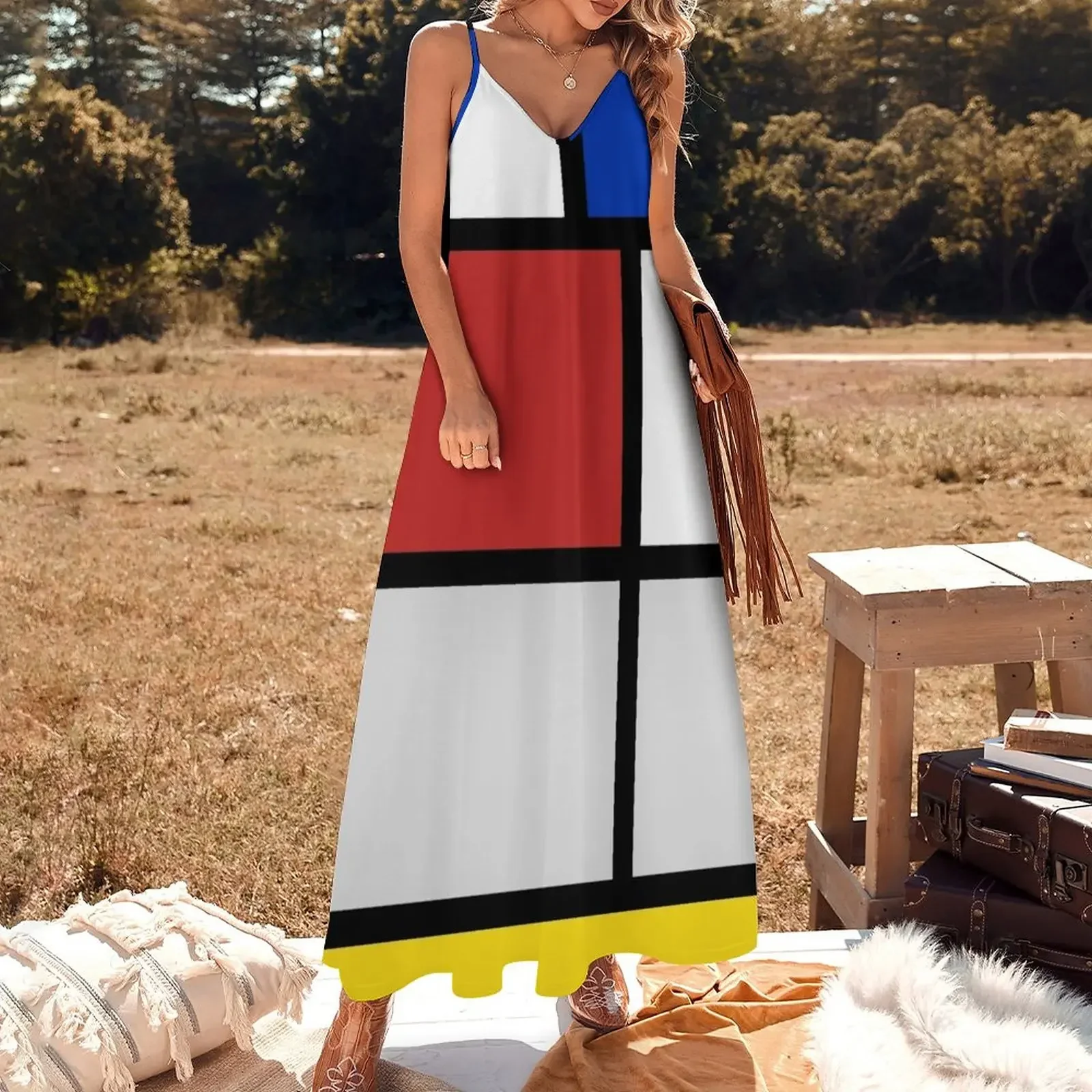 De Stijl artworks - Mondriaan Sleeveless Dress beach outfits for women sexy short dresses daring Dress