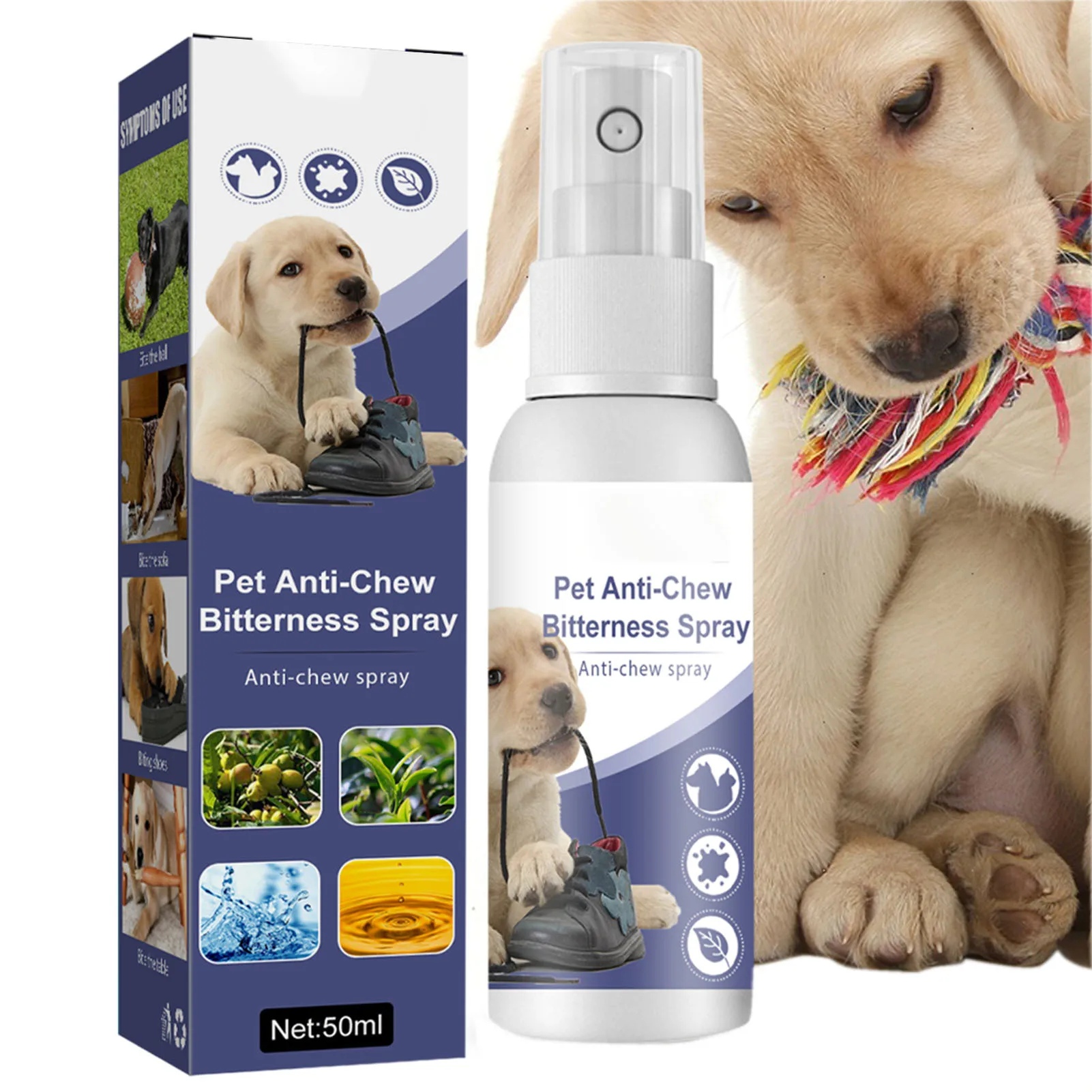 Bitter Spray For Dogs To Stop Chewing Dog Anti Chew Spray -Free Natural Pet Corrector Spray Safe Formula Stop Dogs From Chewing