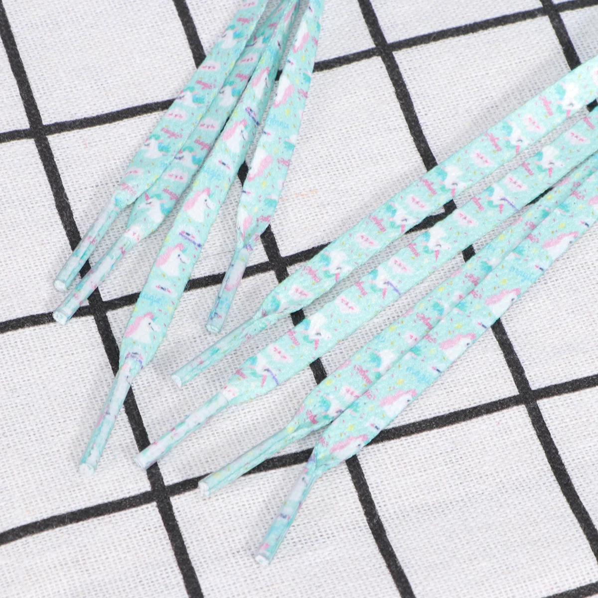 

2Pair Unicorn Flag Pattern Flat Shoelaces Double Layer Colorful Shoe Strings for Sports Casual Sneakers Hiking Work Shoes