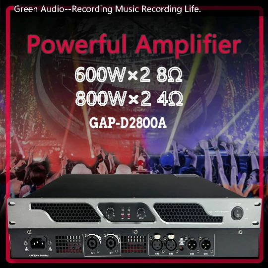 GAP-D2800 Professional 2800W Power Amplifiers For DJ Subwoofer Speakers