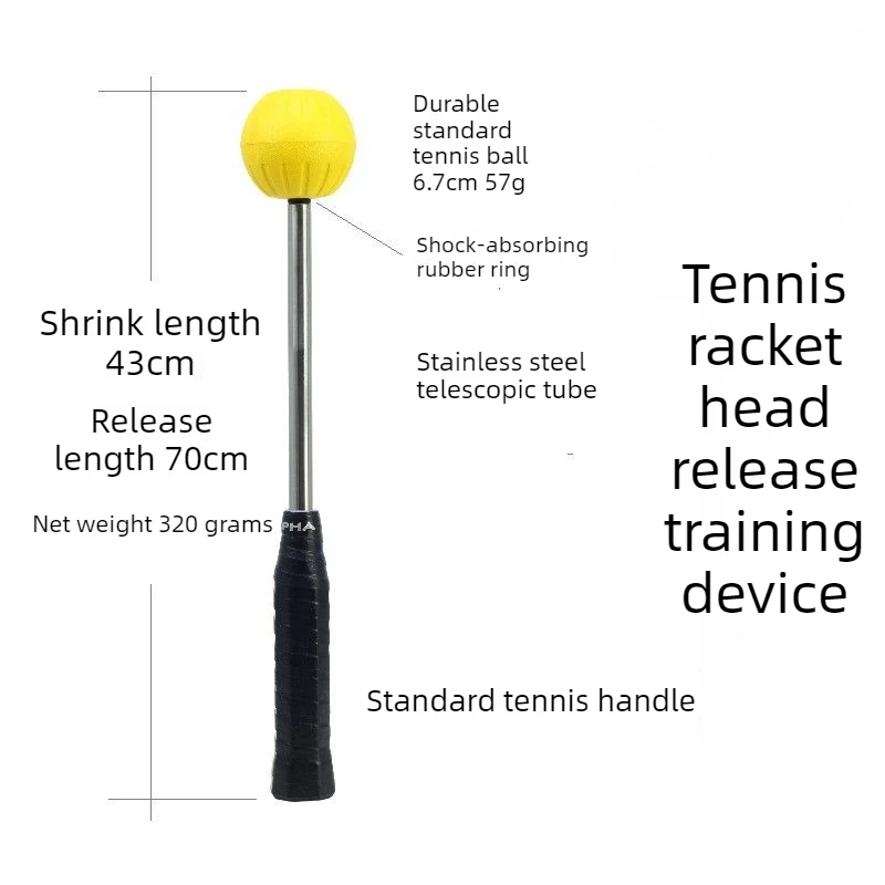 Adjustable Tennis Racket Head Release Training Device Beginner Tennis Swing Trainer Durable Swings Trainer Portable Sports Parts