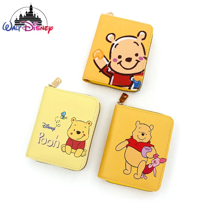 

Disney Winnie Bear New Mini Women's Wallet Cartoon Fashion Children's Zero Wallet Large Capacity Multi Slot Children's Card Bag