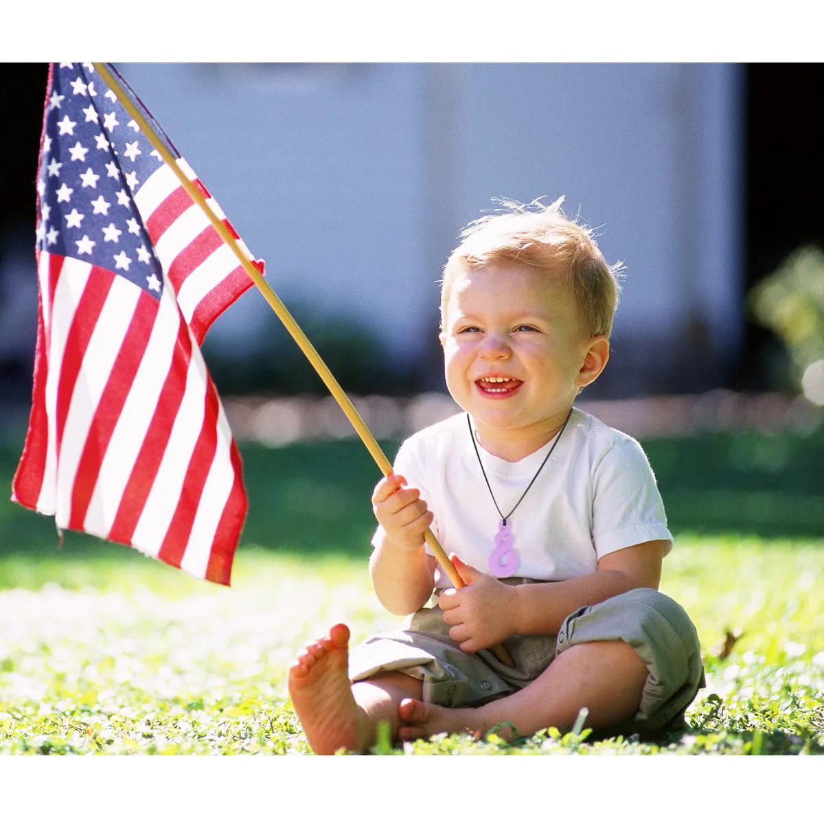 

2Pcs Chewable Necklace for Autism Silicone Sensory Jewelry Calming Tool for Focus Self-Regulation 6x33x16cm Light Blue