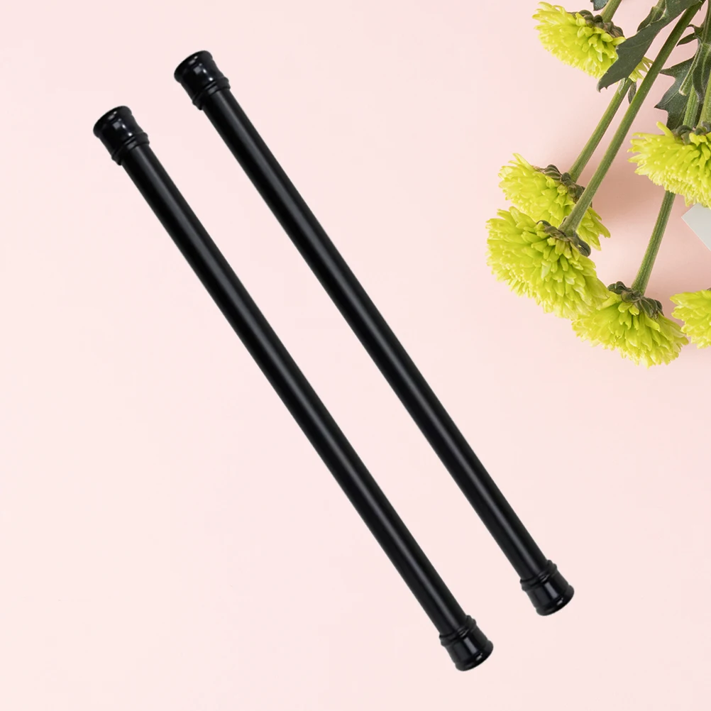 

2pcs Telescopic Shower Curtain Rod 30-50Cm Adjustable Tension Bar No Drill Metal Pole For Bathroom Extendable Clothes