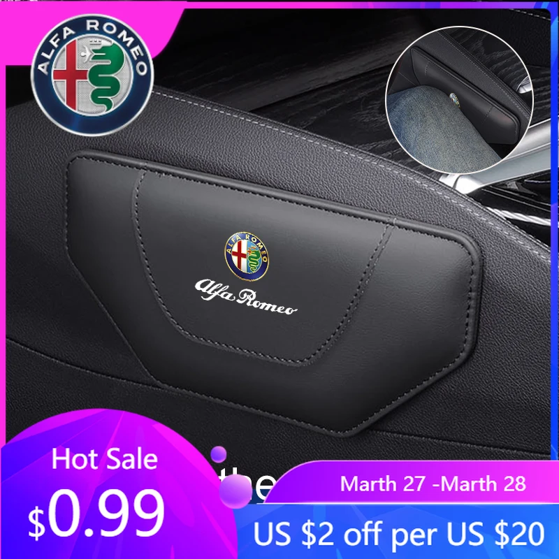 

Кожаная подушка-накладка на колено для салона автомобиля Alfa Romeo, комфортная, для моделей Alfa Romeo 159, Giulietta, Giulia, 147, Mito, 166, GT, Stelvio, F1, B