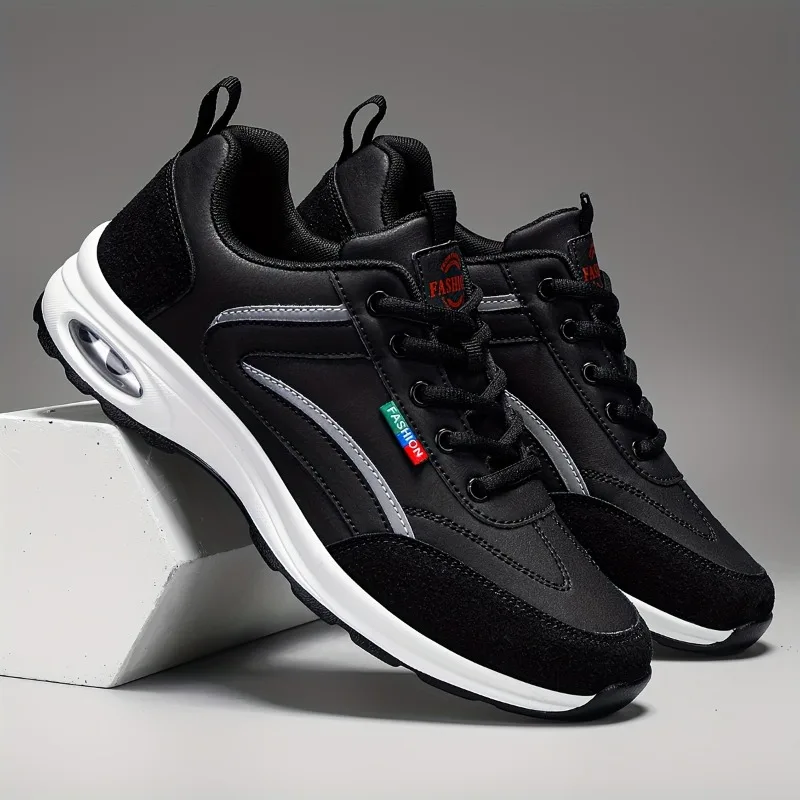 メンズトレンディスポーツシューズ軽量通気性モダンな滑り止めシューズスエードディテールアウトドアスタイリッシュデイリーウェアメンズスニーカー
