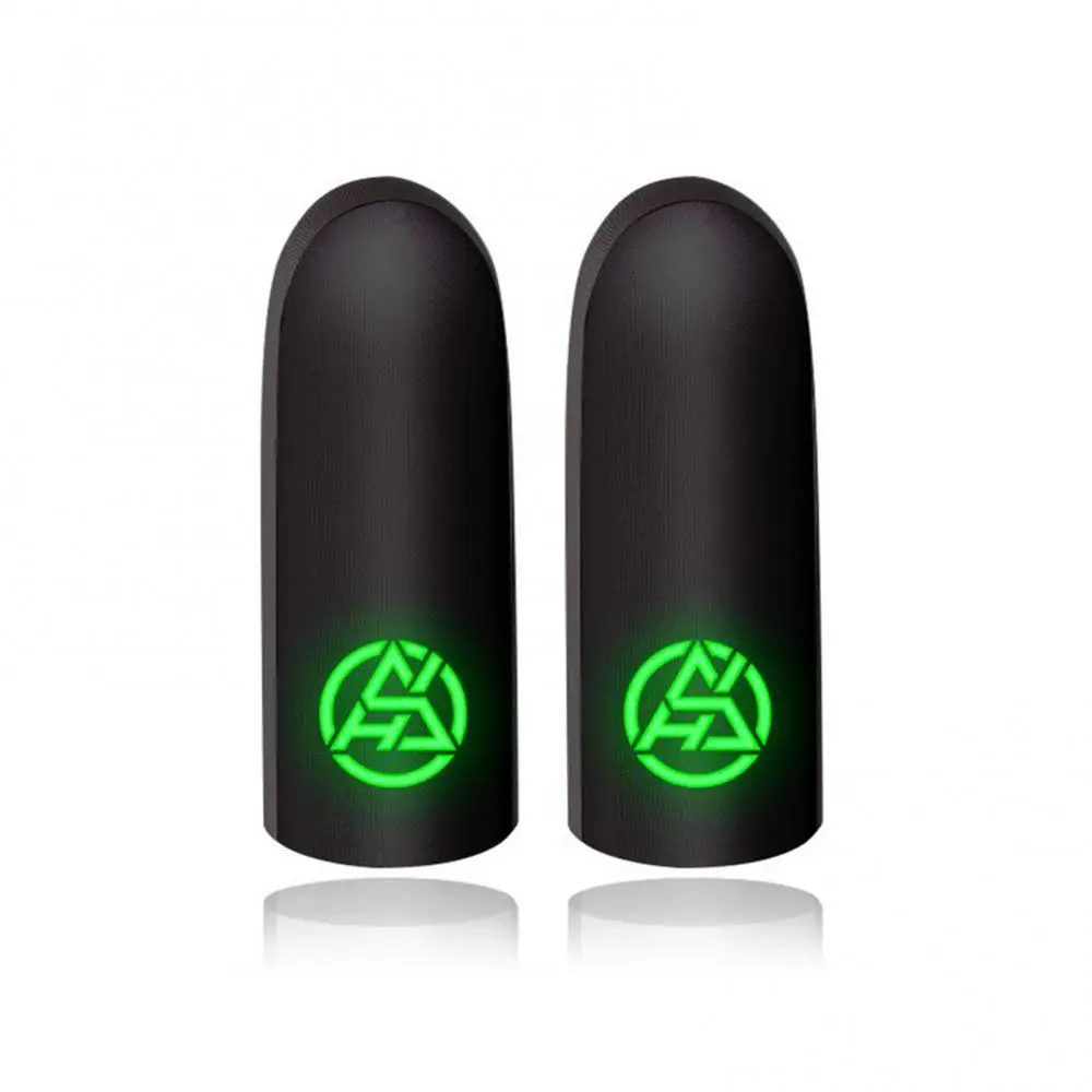 Luminous Respirável Dedo Luvas, Fingertips Cover, Game Pad Acessórios, sensível, luva do polegar, 1-4pcs