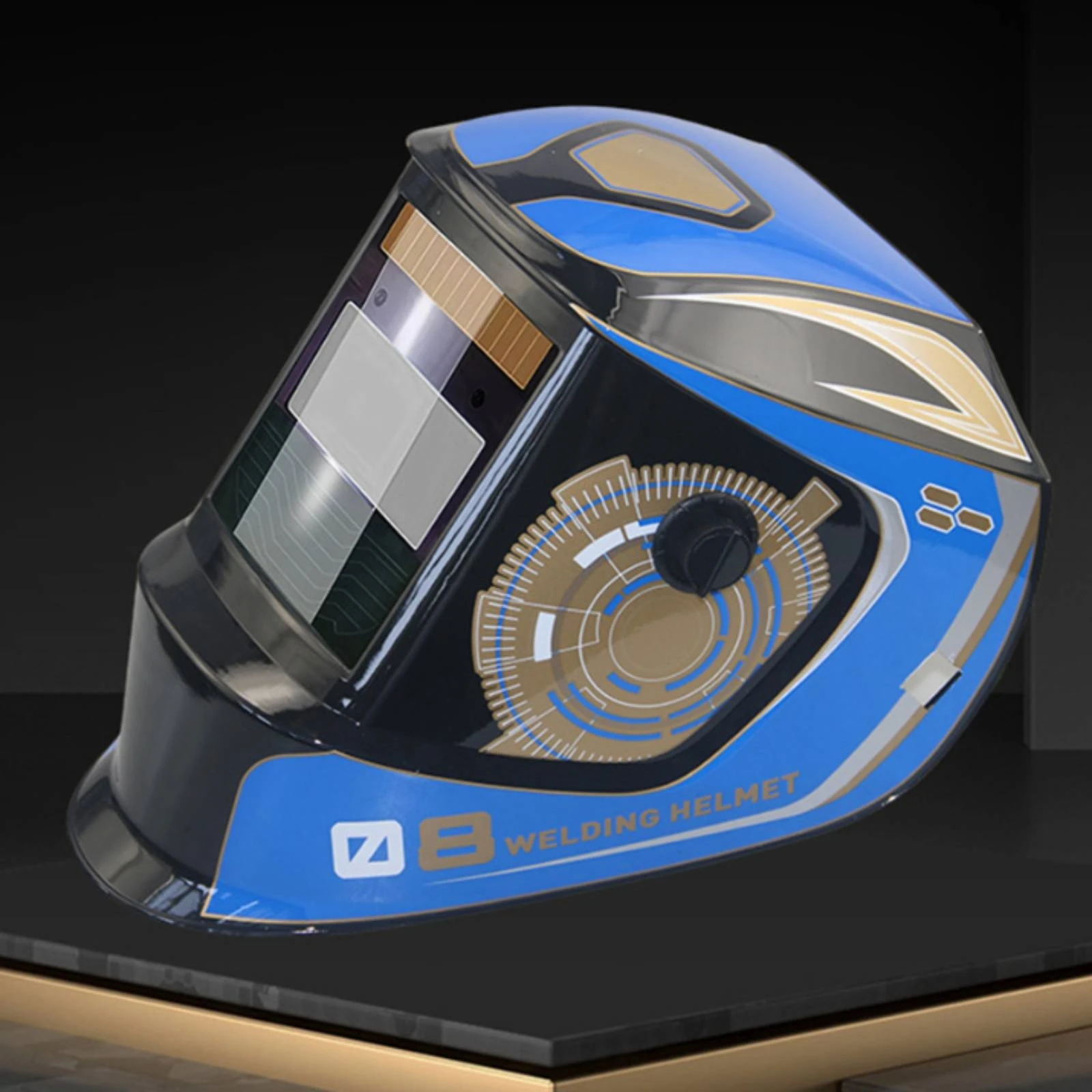 Joining Helmet with Auto-Darkening Solar-Powered Joining Helmet Anti-Glare Compact for Welders, Workshop
