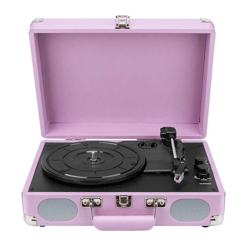 

Wooden Vinyl Record Player with BT Wireless MP3 Music Player