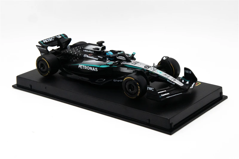 Bburago 1:43 W16 E الأداء مع خوذة 2025 الأسترالية GP no.63 جورج راسل نموذج سيارة مسطح