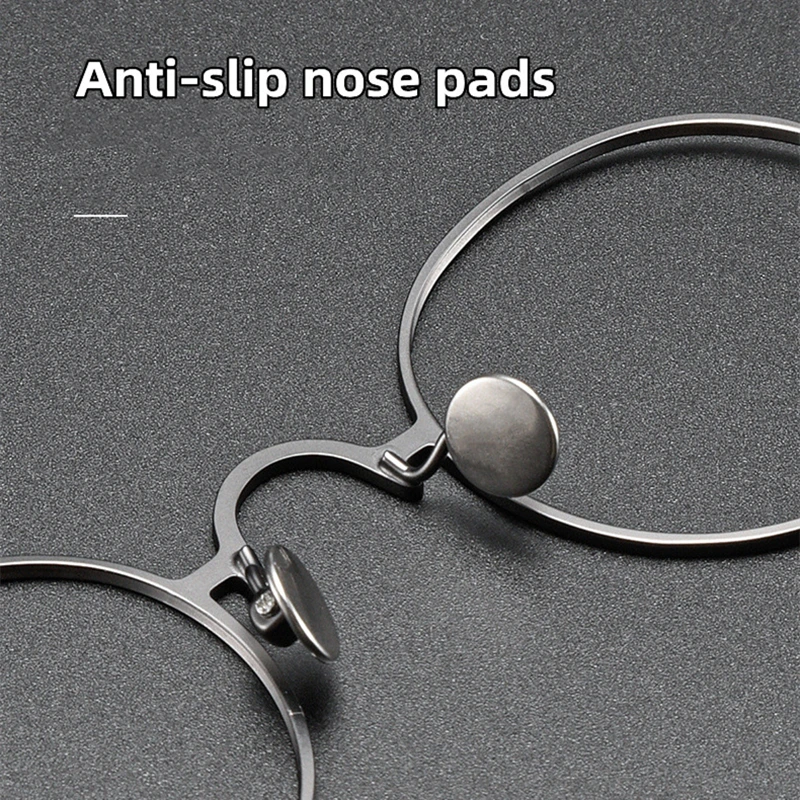 Japanese Retro Personalized Ultralight Pure Titanium Optical Prescription Glasses Frame for Men and Women Round Frame Glasses