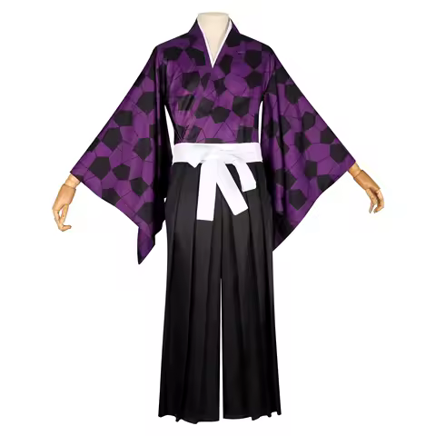 Anime demon killer Kokushibo role-playing costume and kimono uniform Halloween Carnival