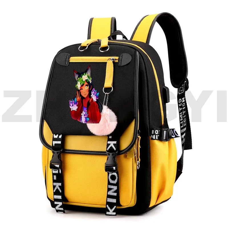 

Fashion Cartoon Aphmau Merch Backpack Anime Schoolbag for Teenager Girl Backpack Softback As A Cat Bookbag Back Pack for Women