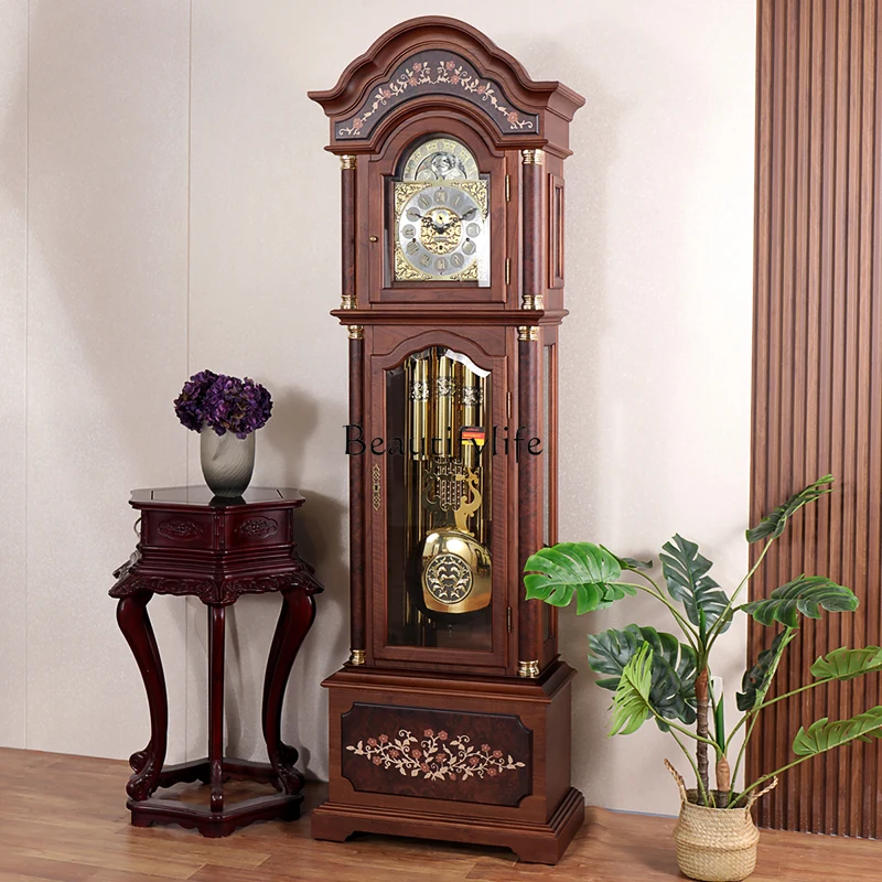 European-style floor clock living room home decoration high-end retro machinery light luxury modern floor clock