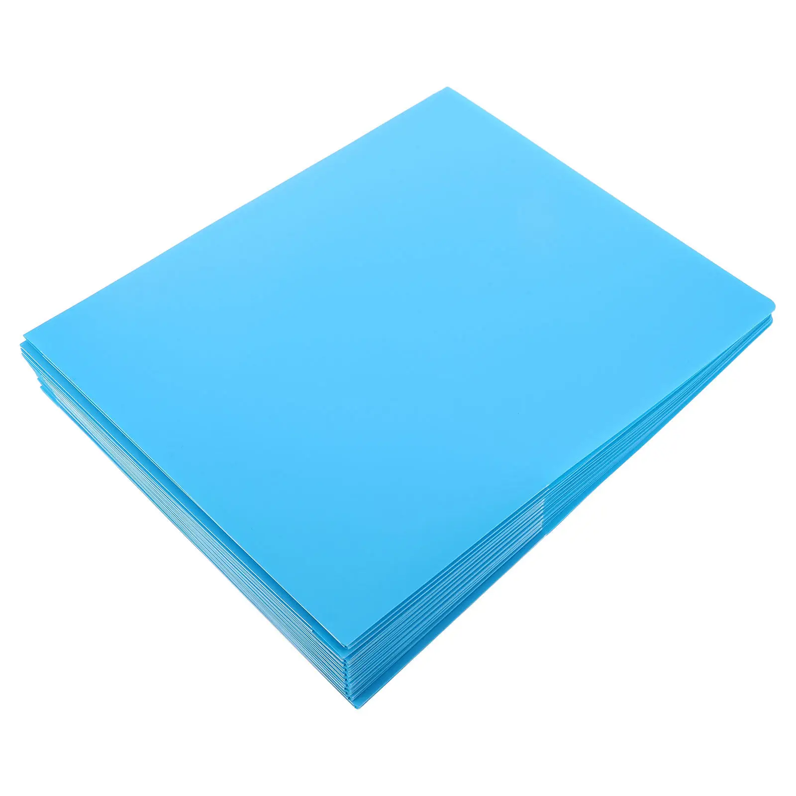 

12Pcs Double Sided A4 Folder Plastic Folders Blue Heavy Duty Letter Size Office Document Organizer Paperwork File Organizer