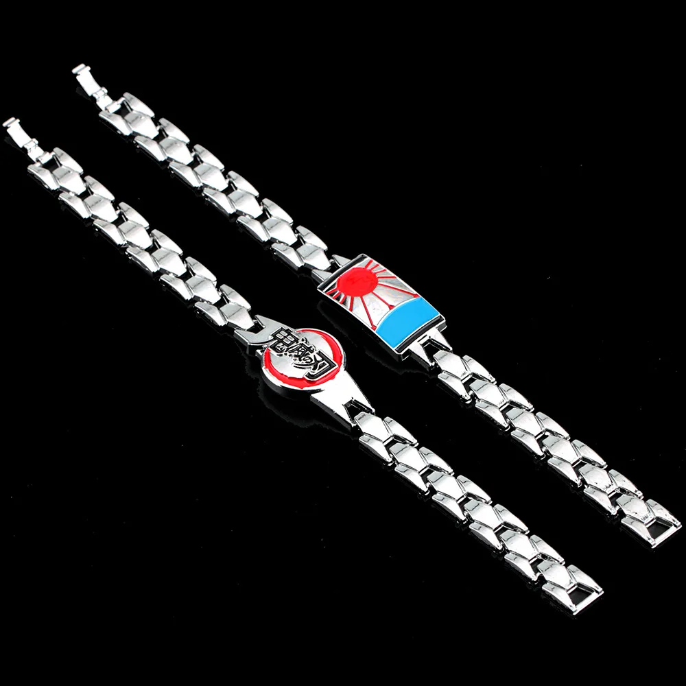 Demon Slayer Enamel Bracelet Kimetsu No Yaiba Kamado Tanjirou Nezuko Link Chain Wristband for Anime Fans Collectible Jewelry