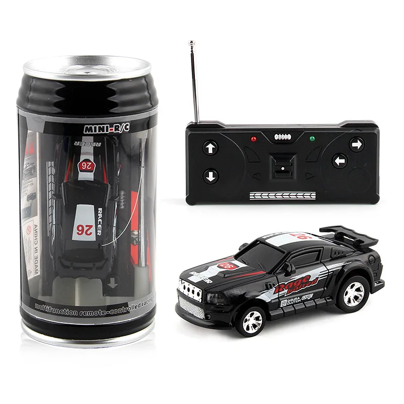 Mini Can Mini Cans RC Car Zasilany bateryjnie Plastikowy zdalnie sterowany pojazd wyścigowy z blokadami drogowymi Mikro samochód wyścigowy dla