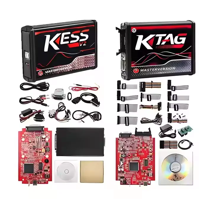 EU Red Kess V2 V5.017 Онлайн 2,80 и KTAG 7.020 2,25 KTAG ECU Инструменты для программирования OBD2 Тюнинг Kess Ktag Картонный программатор ECU