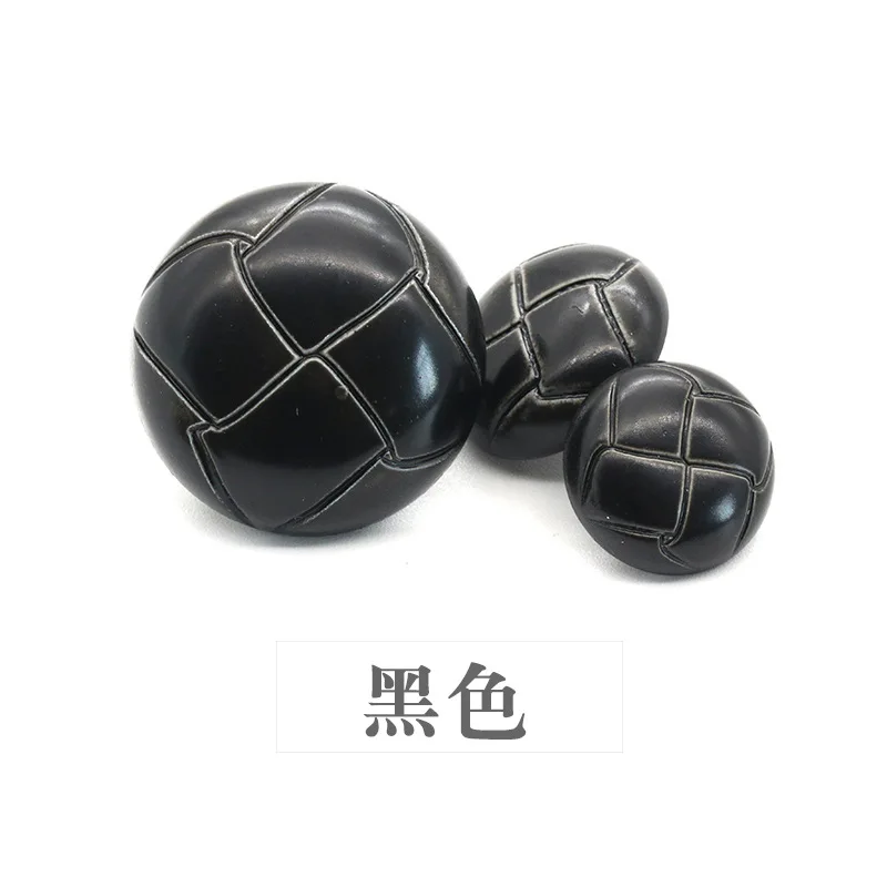 100 stücke Vintage Faux Leder Fußball Mantel Dome Nähen Auf Button Dark Braun Schwarz für Bekleidungs Zubehör 15mm 18mm 20mm – Detail 2
