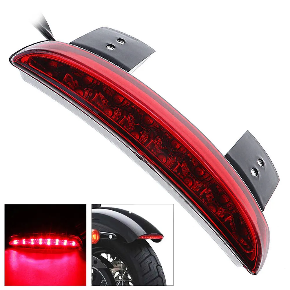 Motorcycle Motorbike Tail Light Rear Fender LED Break Stop Lamp case for Harley XL883L XL883N Iron XL1200n Chopped Free Shipping