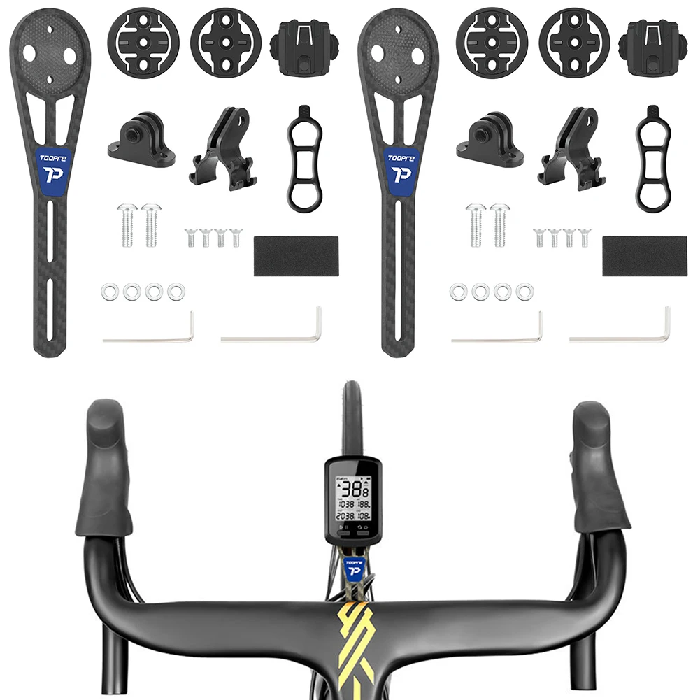 Road Bike Carbon Fiber Bicycle Computer Holder Bicycle Camera Light Mount Bike Computer Mount for Gopro Light Stand