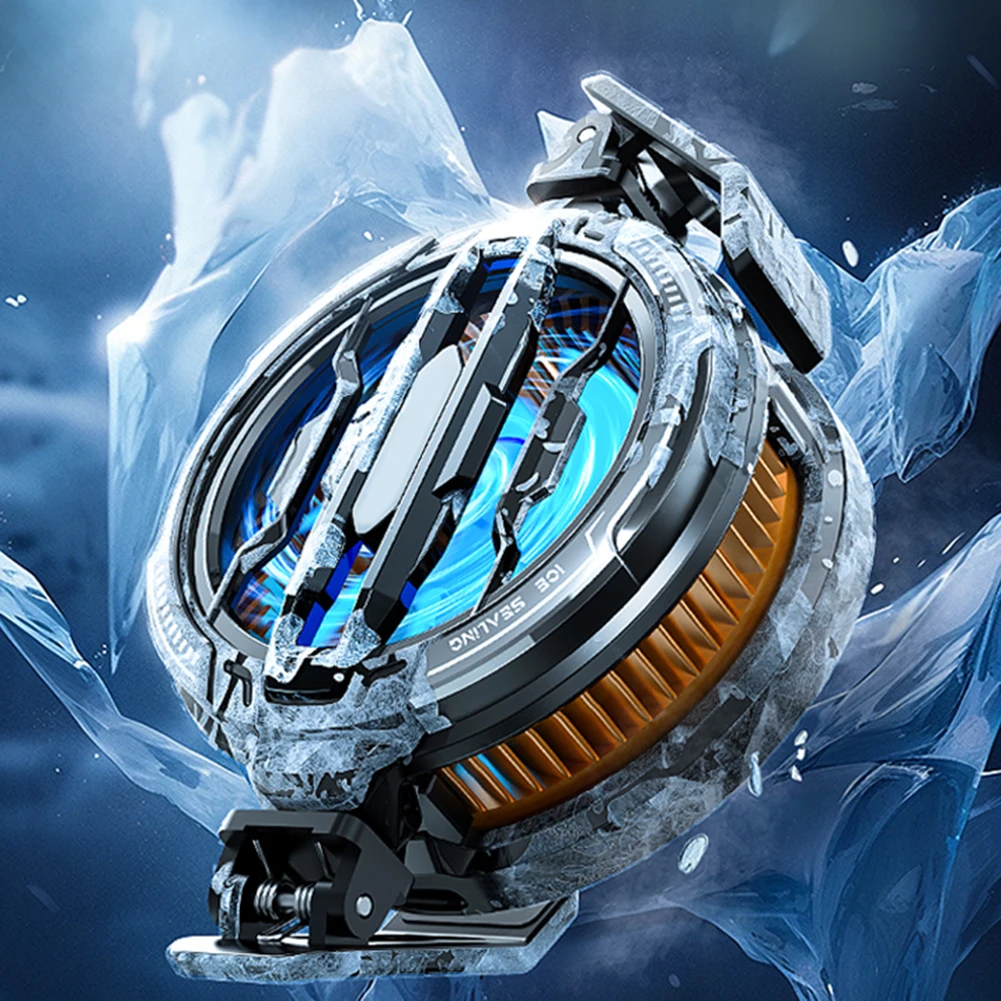 Magnetic & Back Clip Mobile Phone Semiconductor Cooling Fan Radiator RGB for Android iPhone PUBG Game Cooler for Mobile Gaming