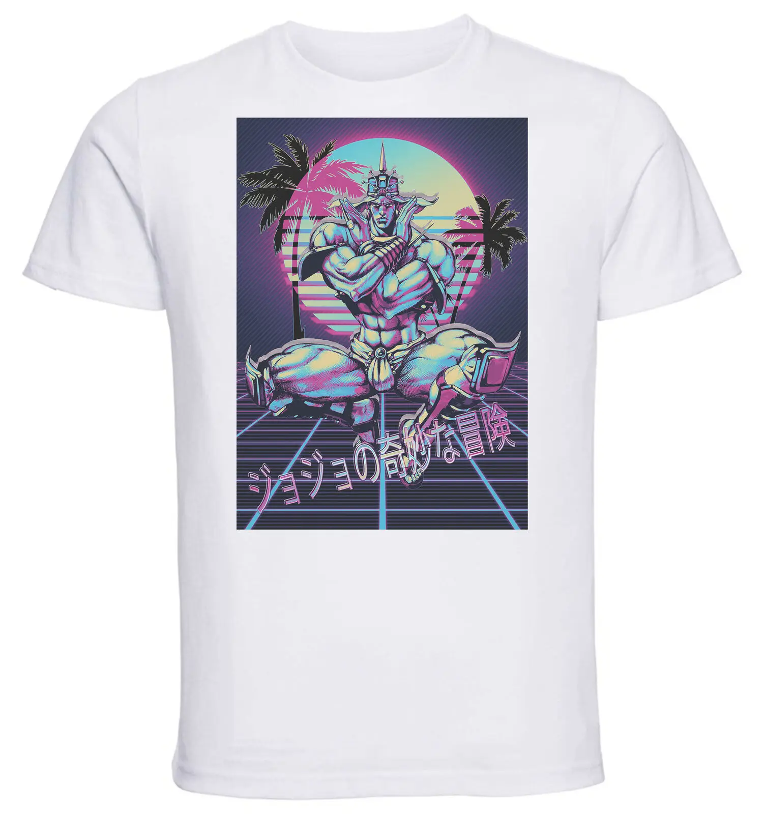 

White - Vaporwave 80s Style T-Shirt - Jojo - Wamuu- Unisex clothing