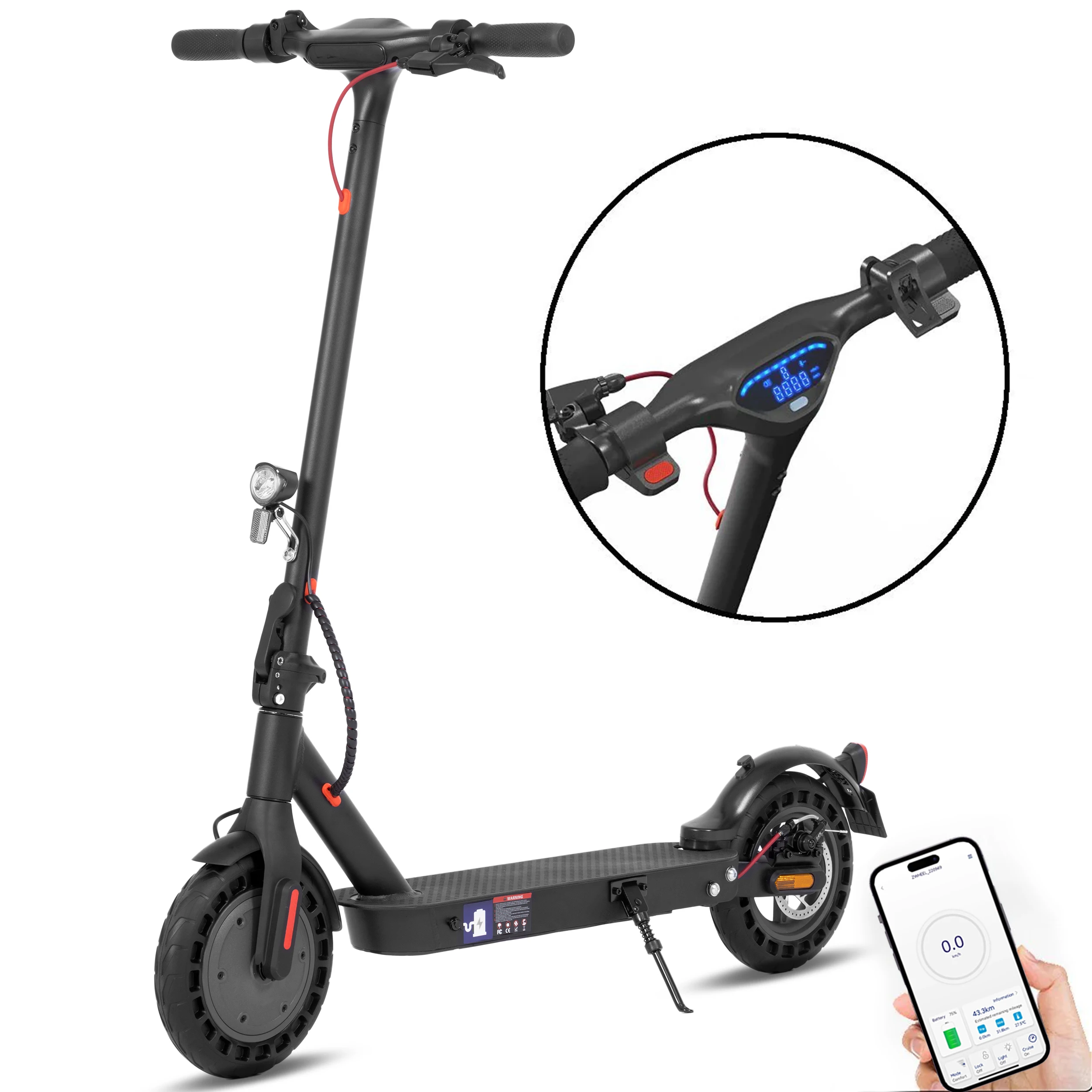 YL-E9T ABE-Zertifizierter Straßenzugelassener Elektroroller für Deutschland, 36V 10Ah Lithium-Batterie, 10 Zoll Komfortreifen, Smart App-Steuerung, Faltbarer Erwachsenen-Cityroller, Offiziell