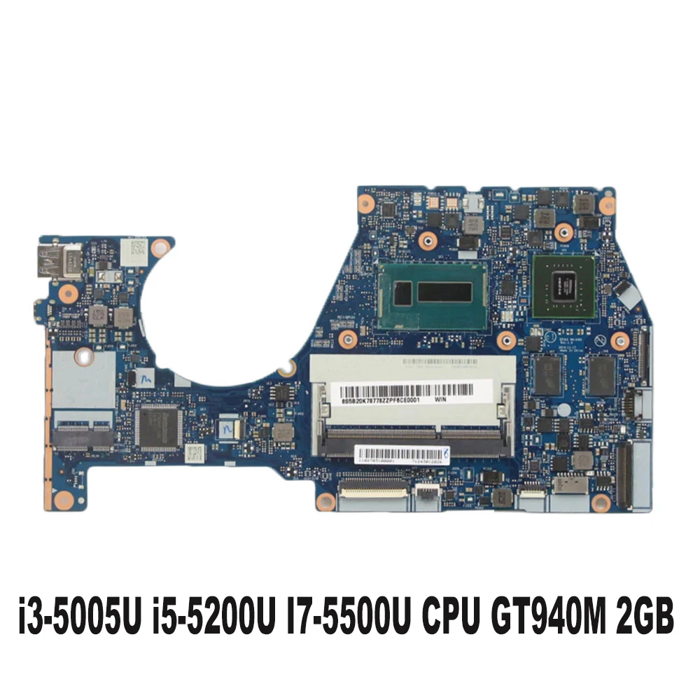 NM-A381 Mainboard For Lenovo Yoga 3 14 laptop motherboard i3-5005U i5-5200U I7-5500U CPU GT940M 2GB 5B20H35684 5B20H35674
