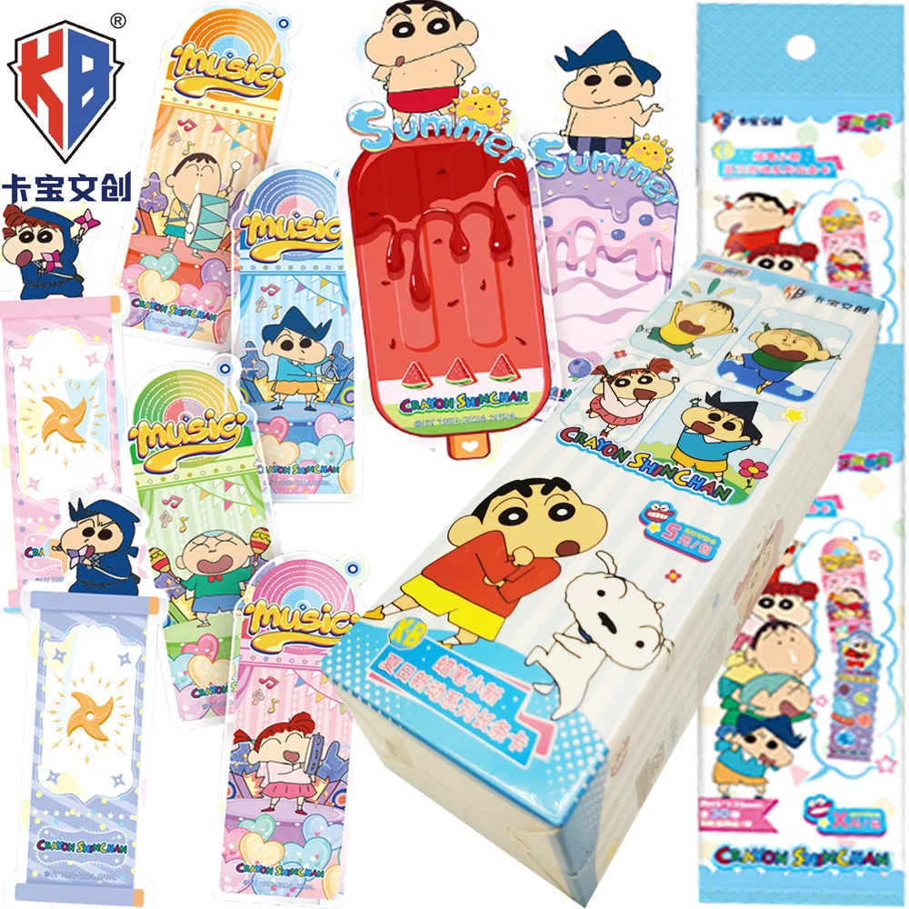 

New Kabao Genuine Crayon Shin-chan Collection Cards Spaceship Travel Theme Unique Personality Anime Long Strip Cards Toys Gifts